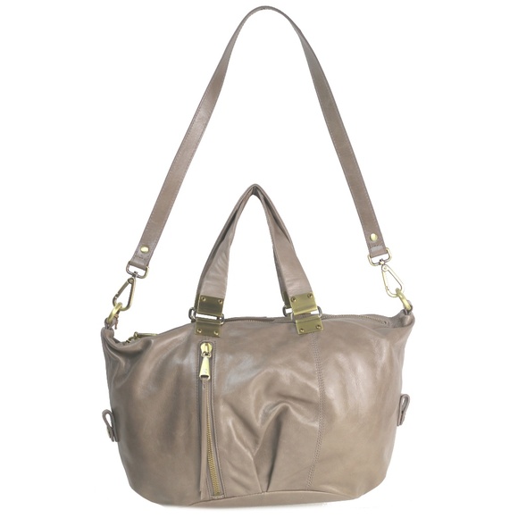 HOBO DERBY Leather Crossbody Convertible Bag ASH - Picture 2 of 8